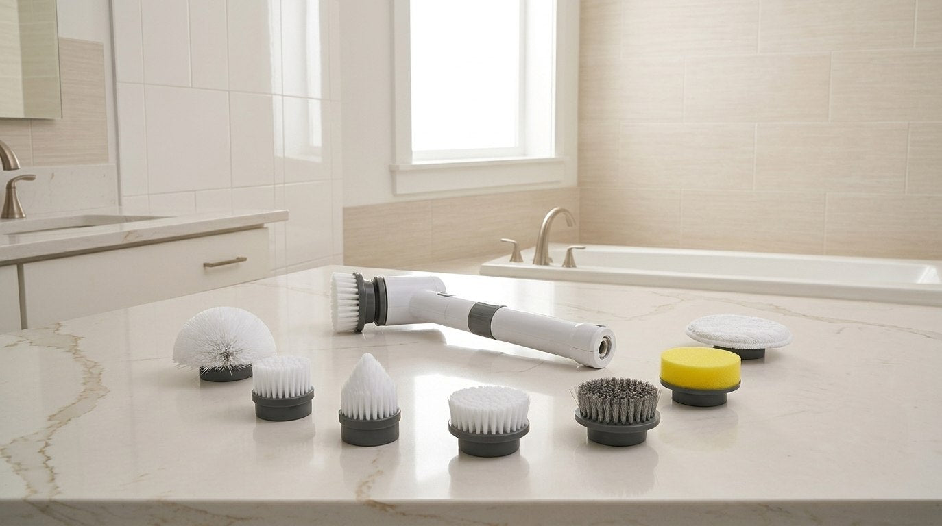 Cordless Electric Spin Scrubber - lifestyle cleaning scene