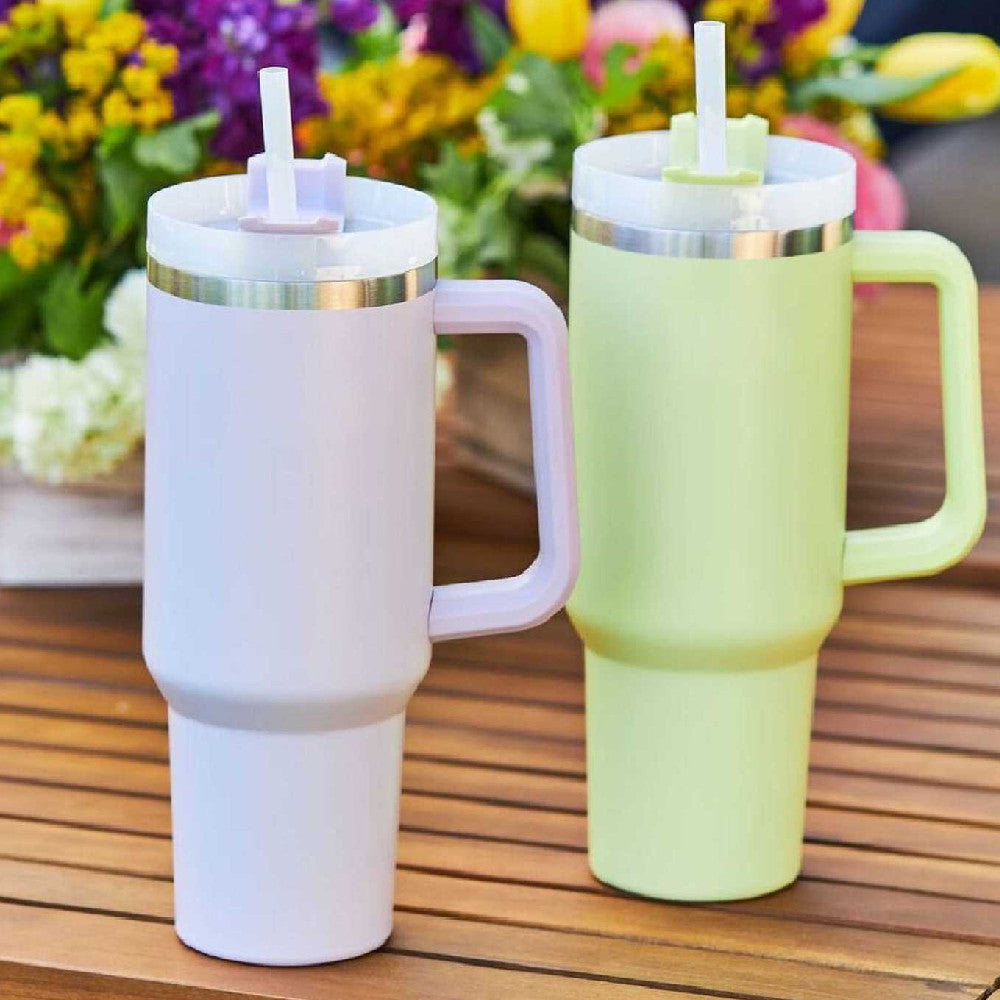 Insulated Tumbler 40oz - 25 Colors, 24hr Cold / 12hr Hot, Leakproof with Straw, for Car Gym Office