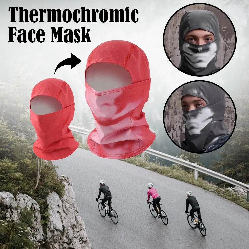 Temperature sensitive color changing face mask Summer Sun Protection Bandana Cooling Neck Hiking Scarves Ski Masks Hood Hat