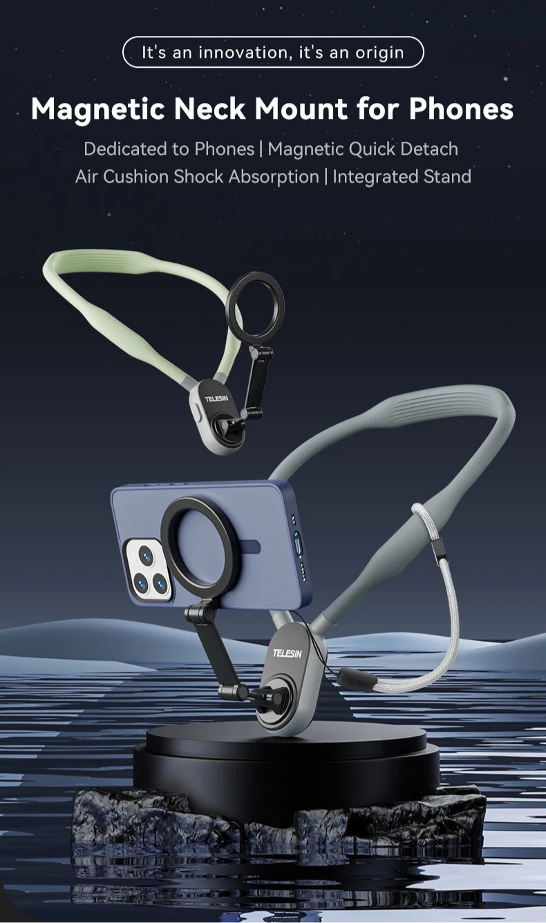Silicone Magnetic Quick Release Neck Mount Hold for Iphone 15 14 13 12 11 SAMSUNG HUAWEI XIAOMI Smart Phone Accessories