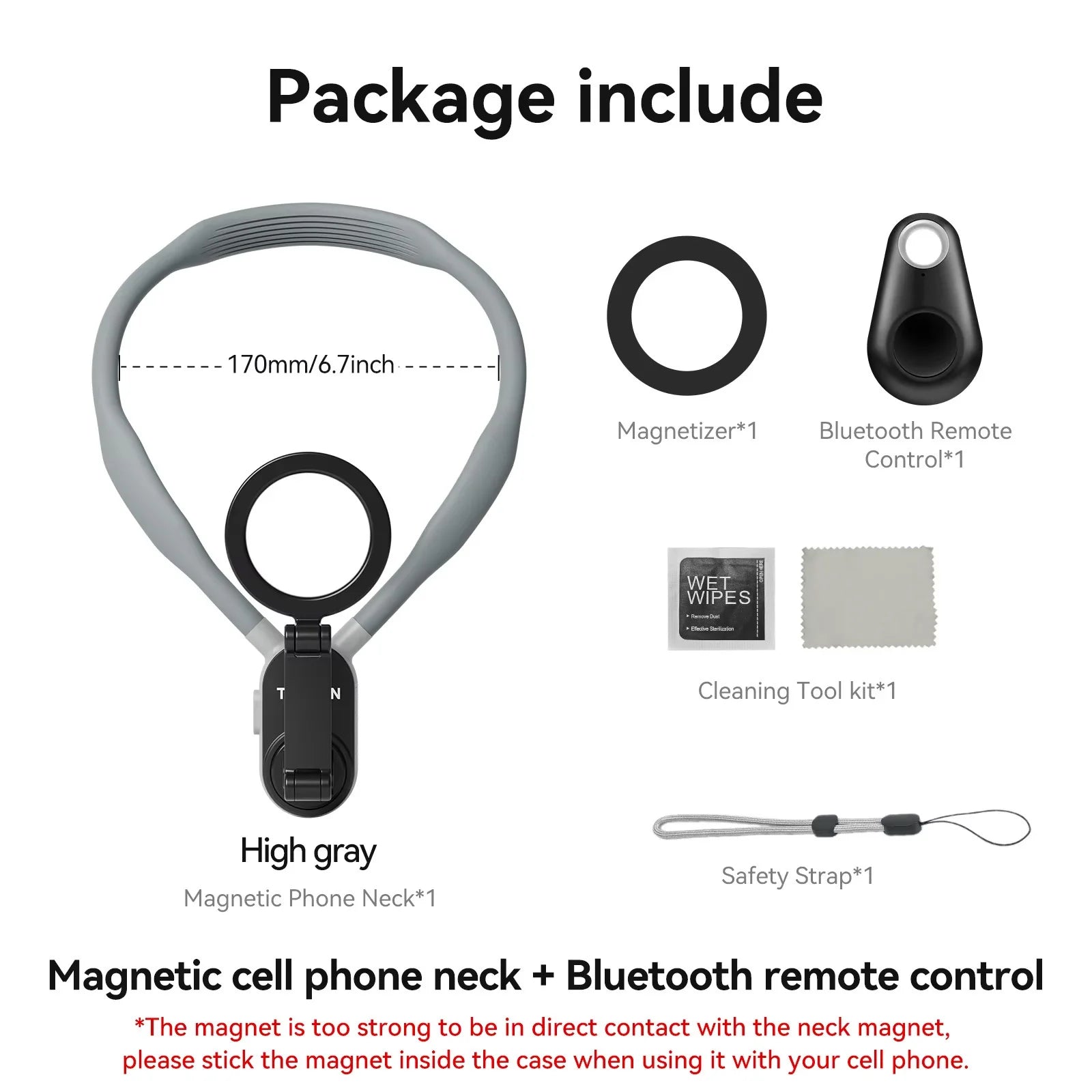 Silicone Magnetic Quick Release Neck Mount Hold for Iphone 15 14 13 12 11 SAMSUNG HUAWEI XIAOMI Smart Phone Accessories