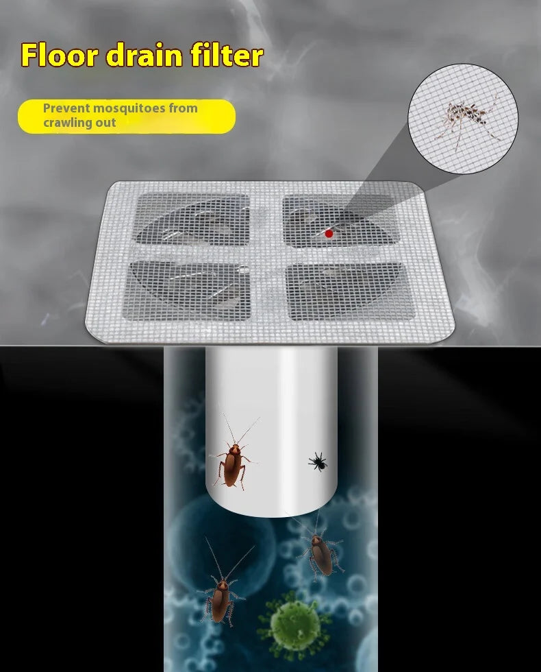 10pcs Disposable Shower Drain Hair Catcher Mesh Shower Drain Covers Floor Sink Strainer Filter Hair Stopper For Bathroom Kitchen