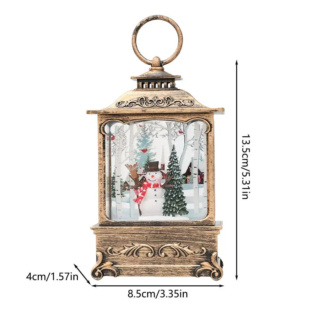 Christmas Wind Chime Snow Globe Music Box Snowflake Lantern Festive Holiday Decoration Gift Home Decoration Accessories