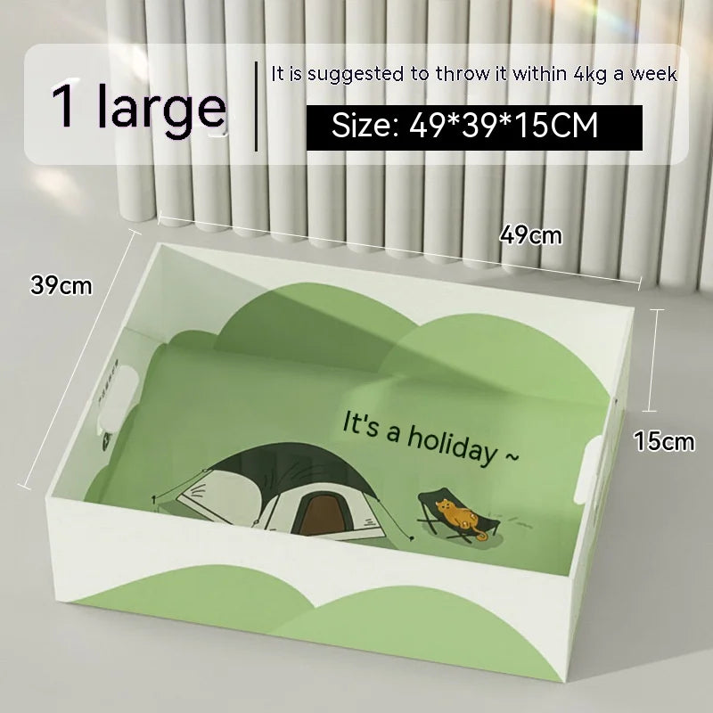 Disposable SemiEnclosed Cat Litter Box