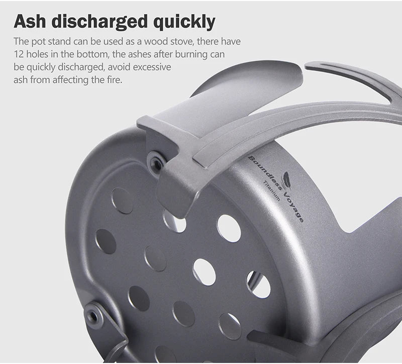 Boundless Voyage Camping Alcohol Spirit Stove with Pot Stand Titanium Burners Outdoor Travel Hiking Backpacking Mini Furnace