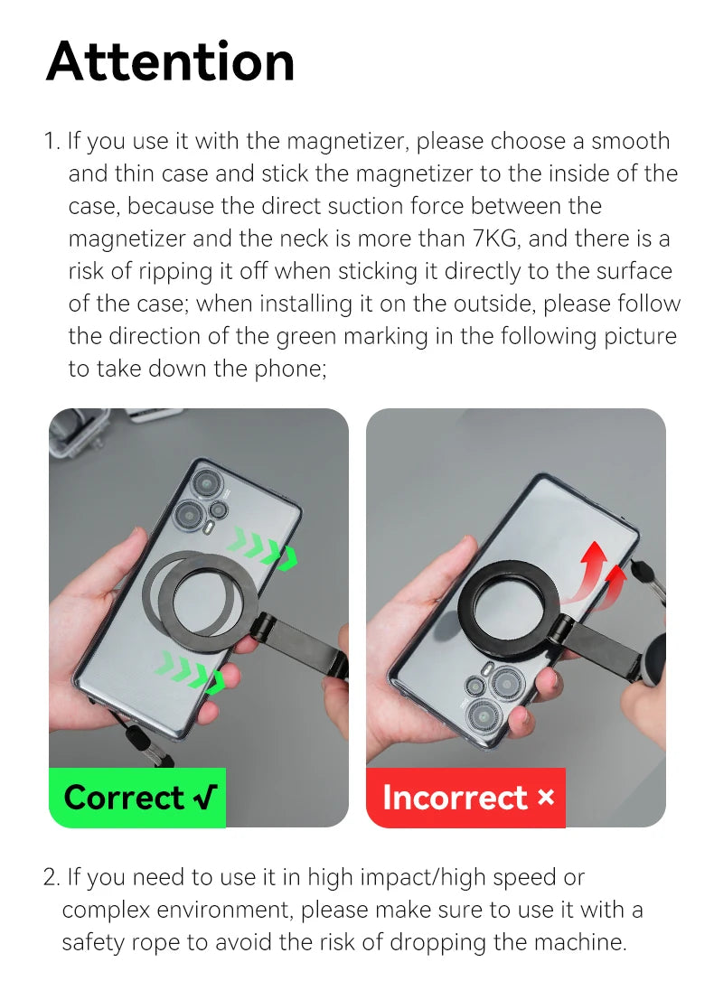 Silicone Magnetic Quick Release Neck Mount Hold for Iphone 15 14 13 12 11 SAMSUNG HUAWEI XIAOMI Smart Phone Accessories