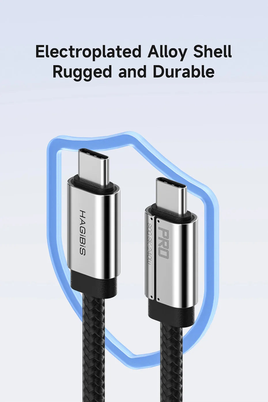 Hagibis USB C to USB C Full Function Cable Super Soft USB4 80Gbps 8K 240W Fast Charging Cord for Thunderbolt 4/5 iPhone Laptop