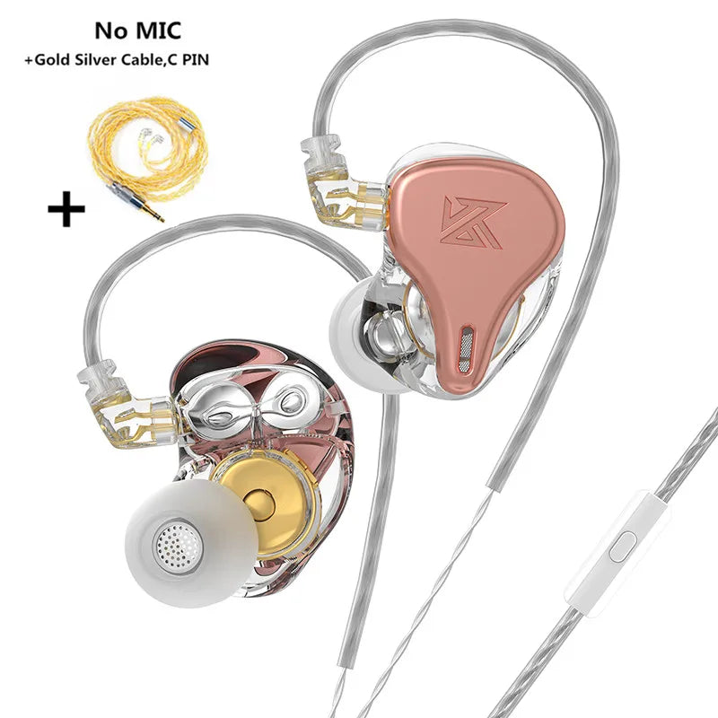 KZ × HBB DQ6S In-Ear Earphone HiFi Metal Headset Music Monitor Headphones ZEX PRO EDX PRO ZSX ZAX ZAS ZS10PRO CRA DQ6 EDS