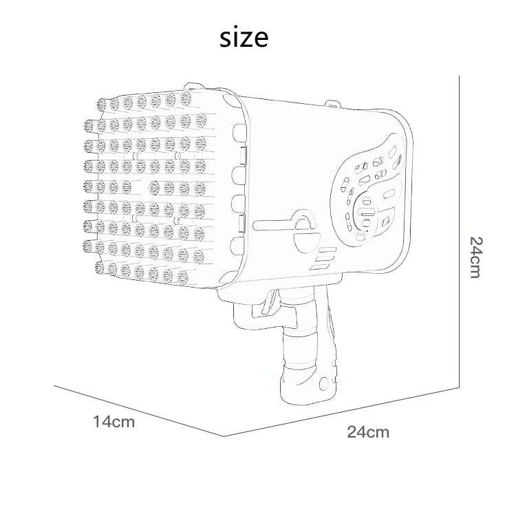 76/80/88 Holes Electric Rocket Bubble Gun With LED Gatling Blowing Soap Water Bow Bubble Machine Outdoor Toys For Children Gifts