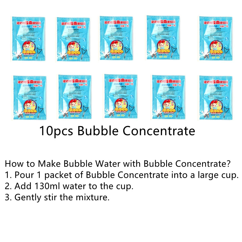 76/80/88 Holes Electric Rocket Bubble Gun With LED Gatling Blowing Soap Water Bow Bubble Machine Outdoor Toys For Children Gifts