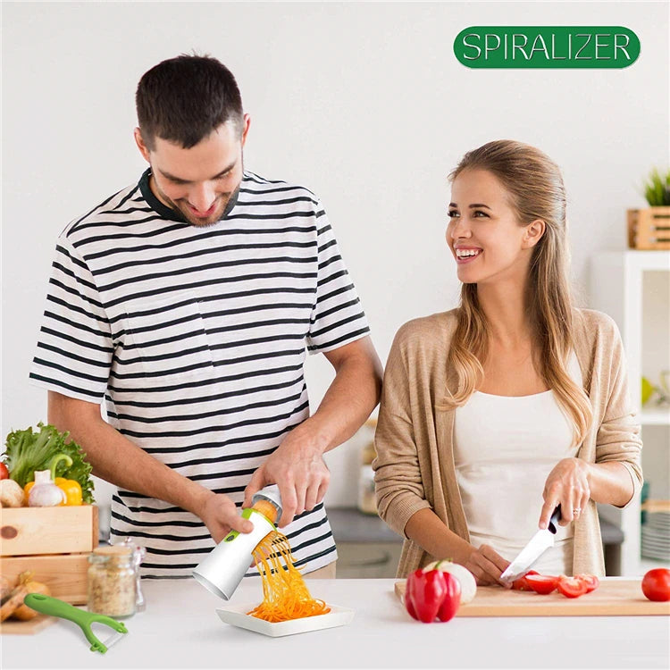 Heavy Duty Spiralizer Vegetable Slicer Vegetable Spiral Slicer Cutter Zucchini Pasta Noodle Spaghetti Maker Food Slicer