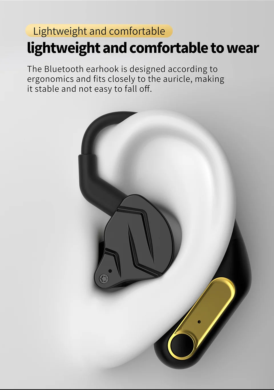 KZ AZ15 Bluetooth-compatible 5.2 Cable Wireless Ear Hook Upgrade Wireless Headphones with Charging Case AZ09 PRO AZ10 SKS