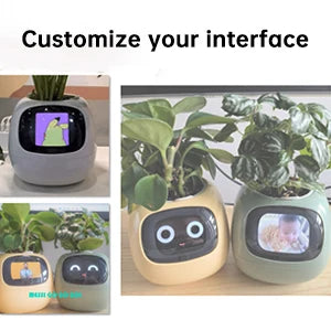 Smart Ai Flowerpots, 7 Smart Sensors, and Ai Chips Make Raising Plants Easy and Fun for Living Room,Plant-Free(Green)