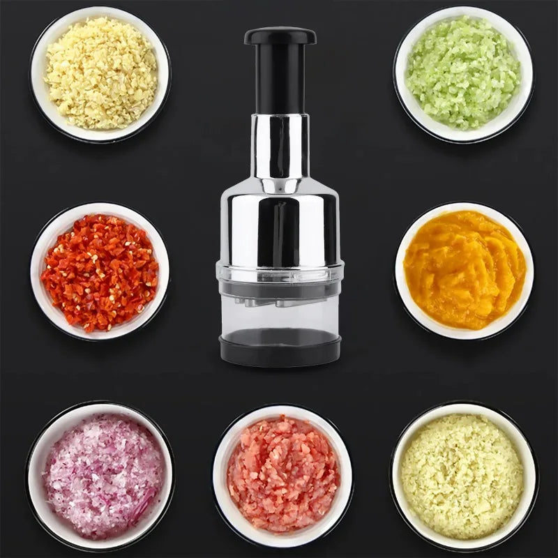 Manual Onion Chopper Garlic Crusher Pressing Handheld Food Chopper Slicer Dicer Mixer Kitchen Vegetable Slicer Peeler Tools