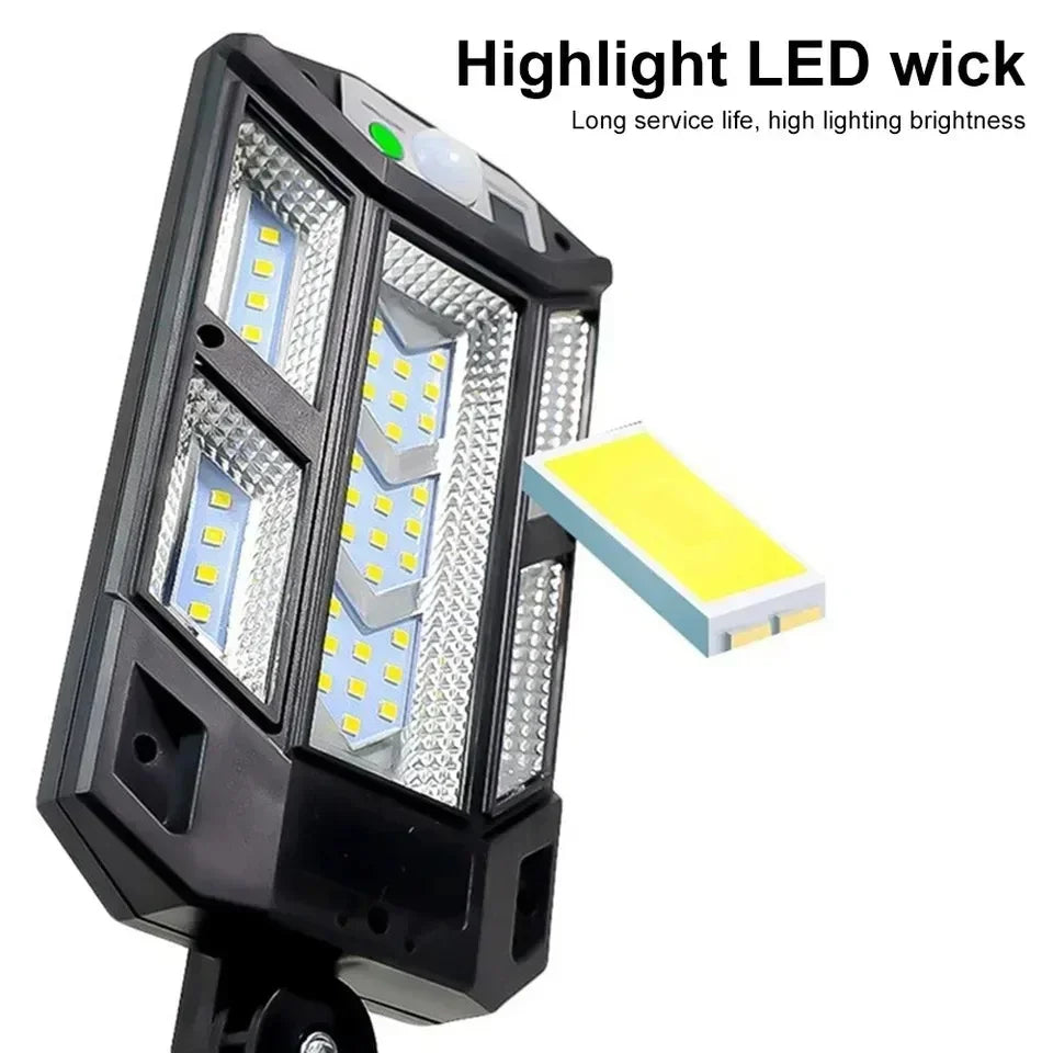 15000LM Irradiation 500㎡ Solar Light for Outdoor Sunlight Motion Sensor IP65 Waterproof Garden Street Wall External Solar Lamp