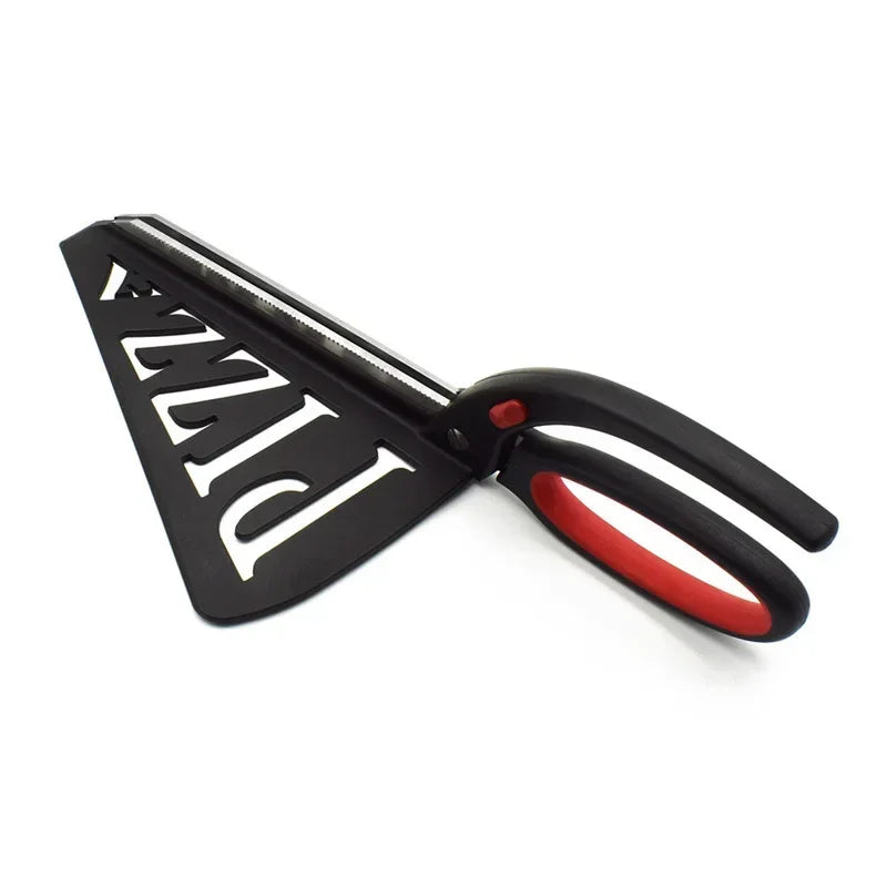 Pizza Scissors Knife Pizza Cutting Tool Stainless Steel Pizza Cutter Slicer Baking Tool Multi-Functional With Detachable Spatula