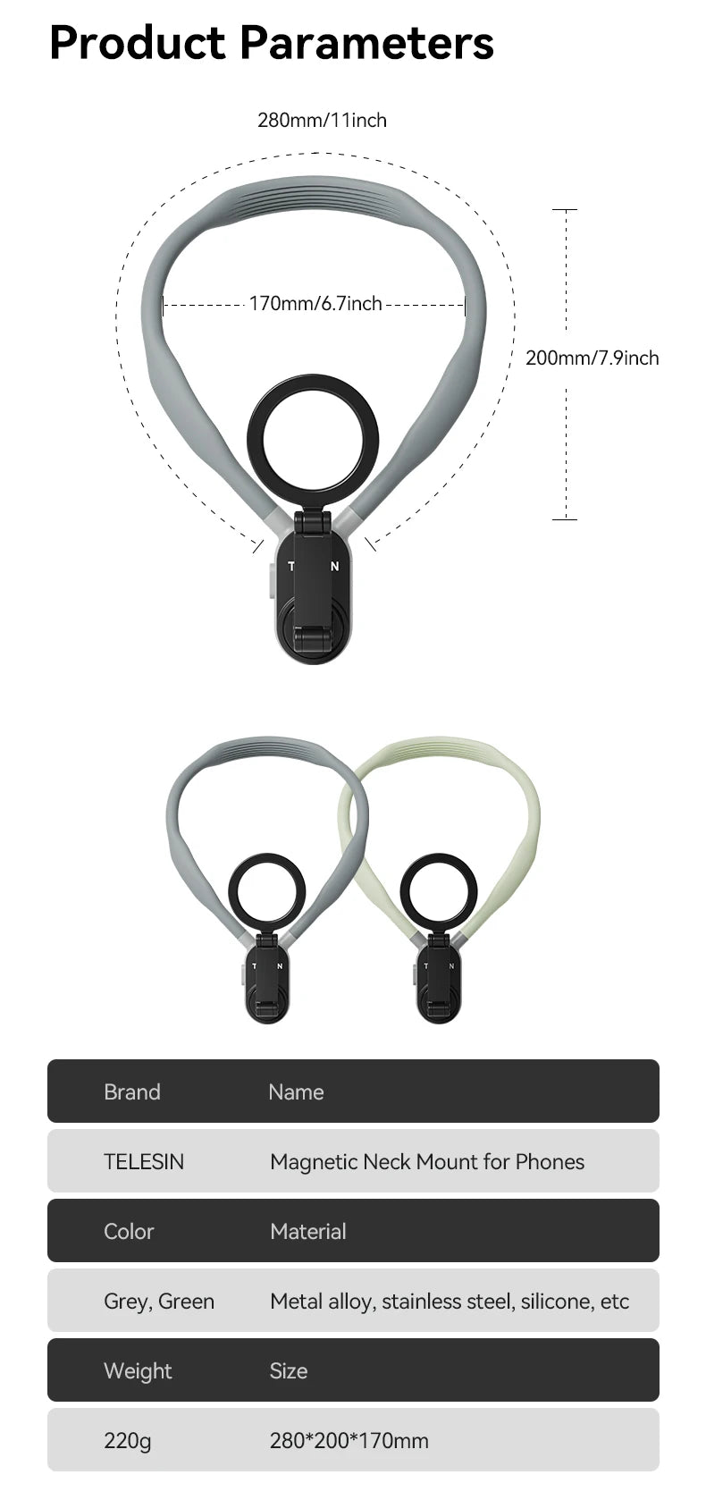 Silicone Magnetic Quick Release Neck Mount Hold for Iphone 15 14 13 12 11 SAMSUNG HUAWEI XIAOMI Smart Phone Accessories