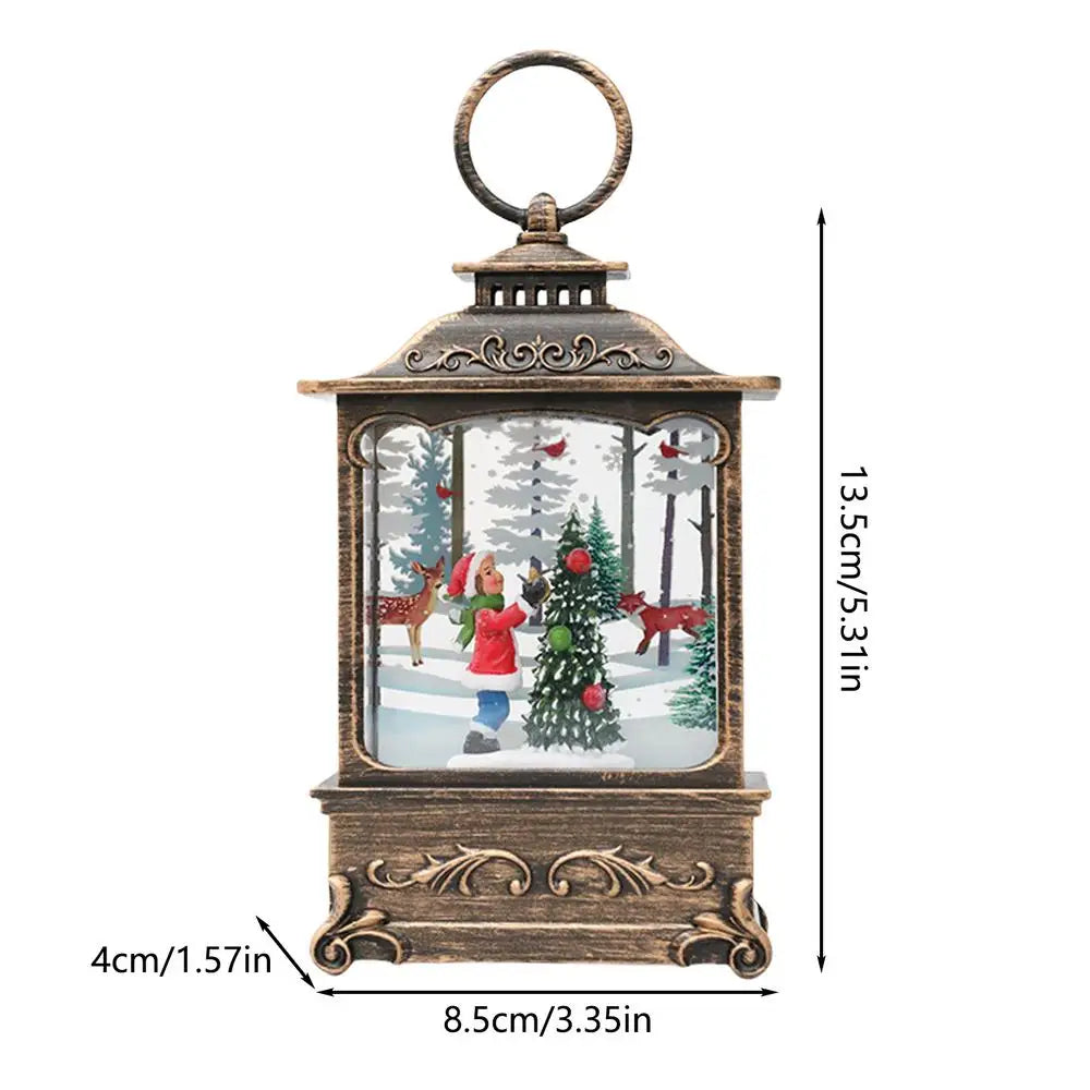 Christmas Wind Chime Snow Globe Music Box Snowflake Lantern Festive Holiday Decoration Gift Home Decoration Accessories
