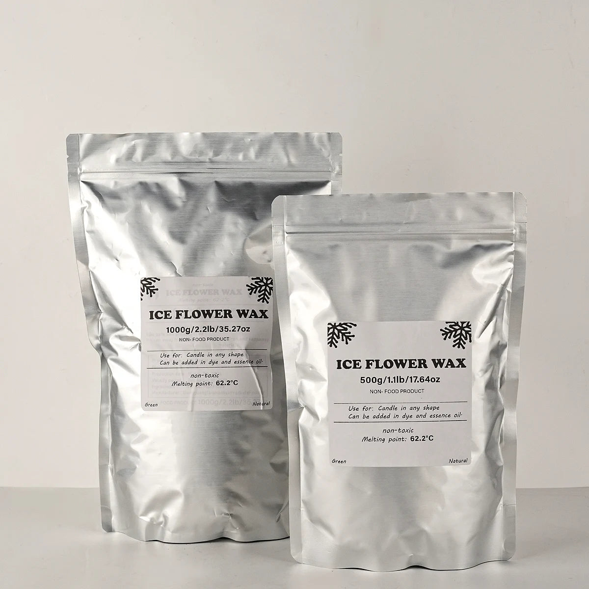 500g-1000g White Sand Wax Ice Flower Wax DIY Scented Candle Making Accessories Snowflake Wax Pearl Candles Sand Painting Tools