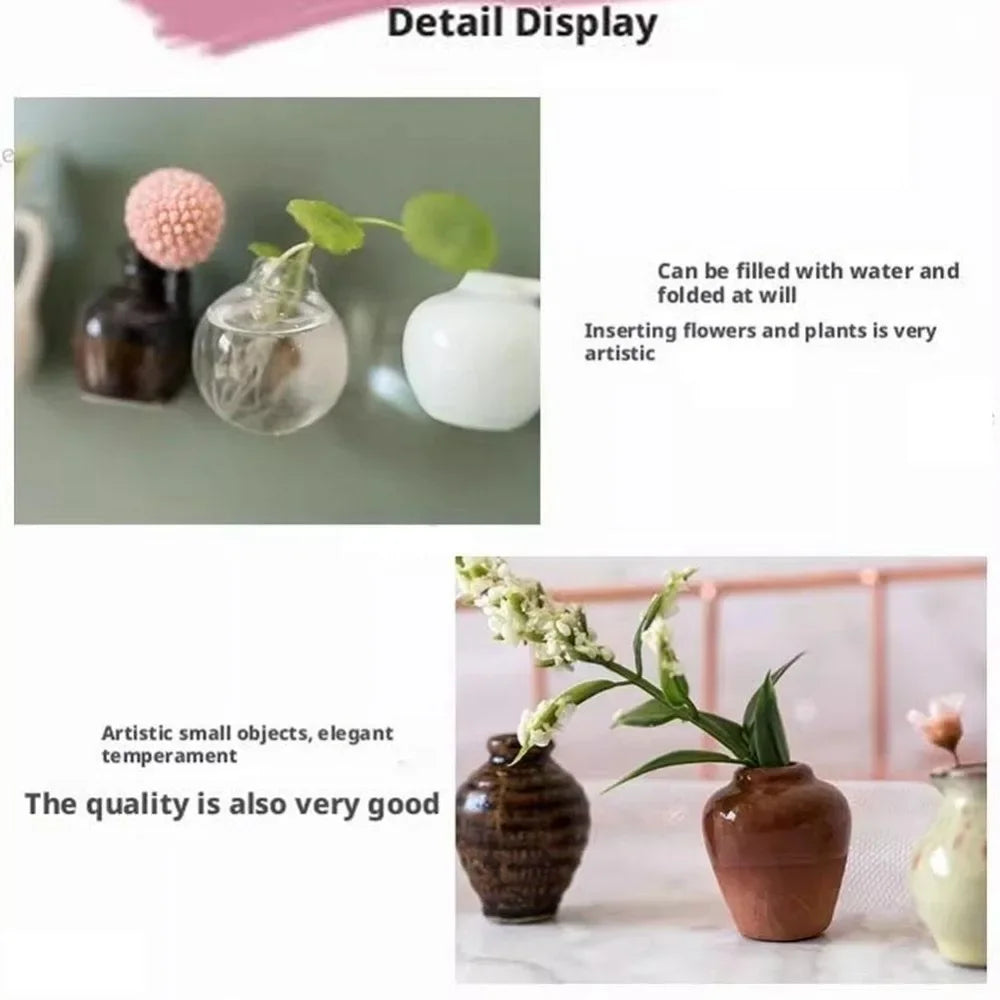 Cute Plant Vase Fridge Magnets, Diy Mini Ceramic Vase Fridge Magnets, Simulated Porcelain Bonsai Fridge Stickers