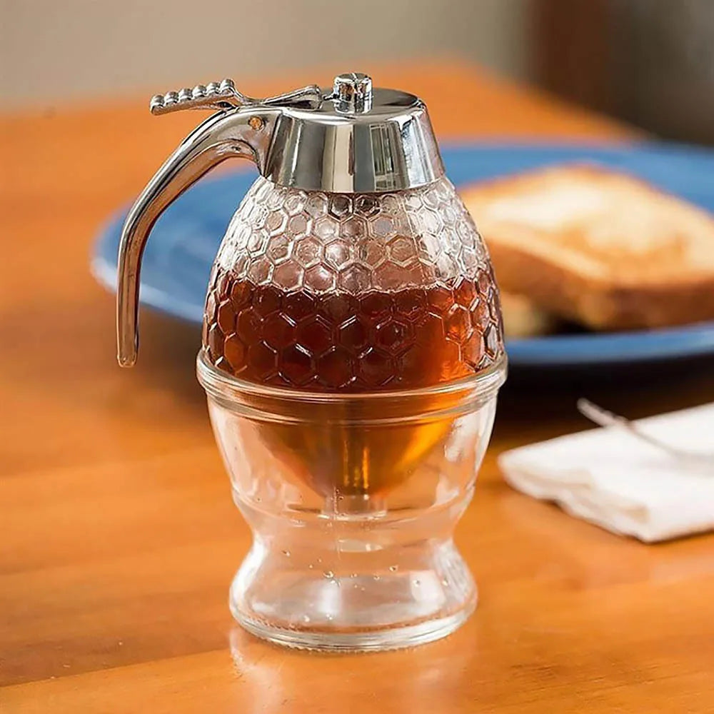 Acrylic honey special pot, honey can, squeeze bottle, pointed nose, honey bottle, honey candy sauce, press dispenser