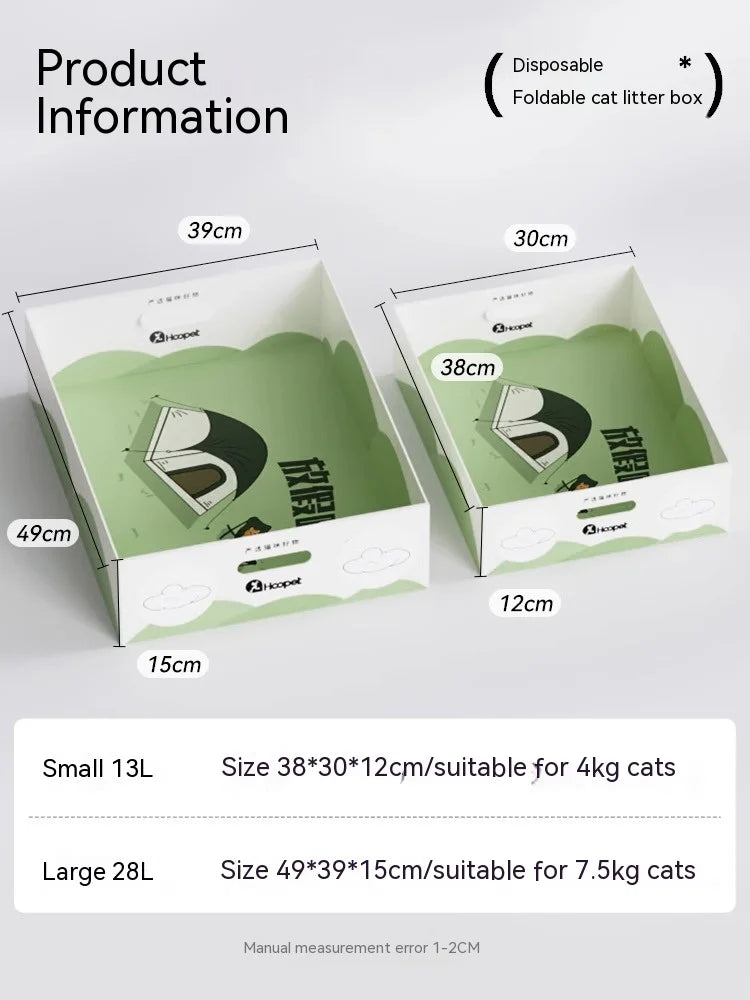 Disposable SemiEnclosed Cat Litter Box