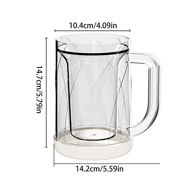 Double Wall Freezer Cup Double Wall Glass Coffee Cup Double Wall Insulated Cup Beer Beverage Refrigerated Thickened Water Cup