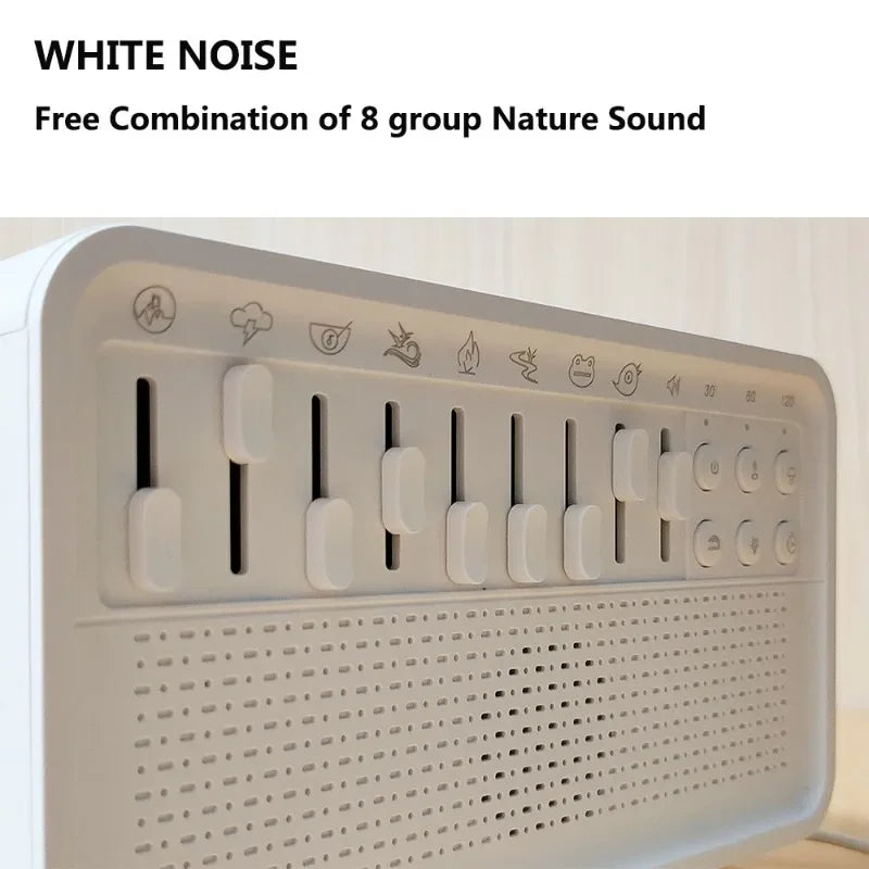3 in 1 Bluetooth Speaker White Noise Sleep Night Light Humidifier All-in-one Machine Free Combination of 8 Group Nature Sound