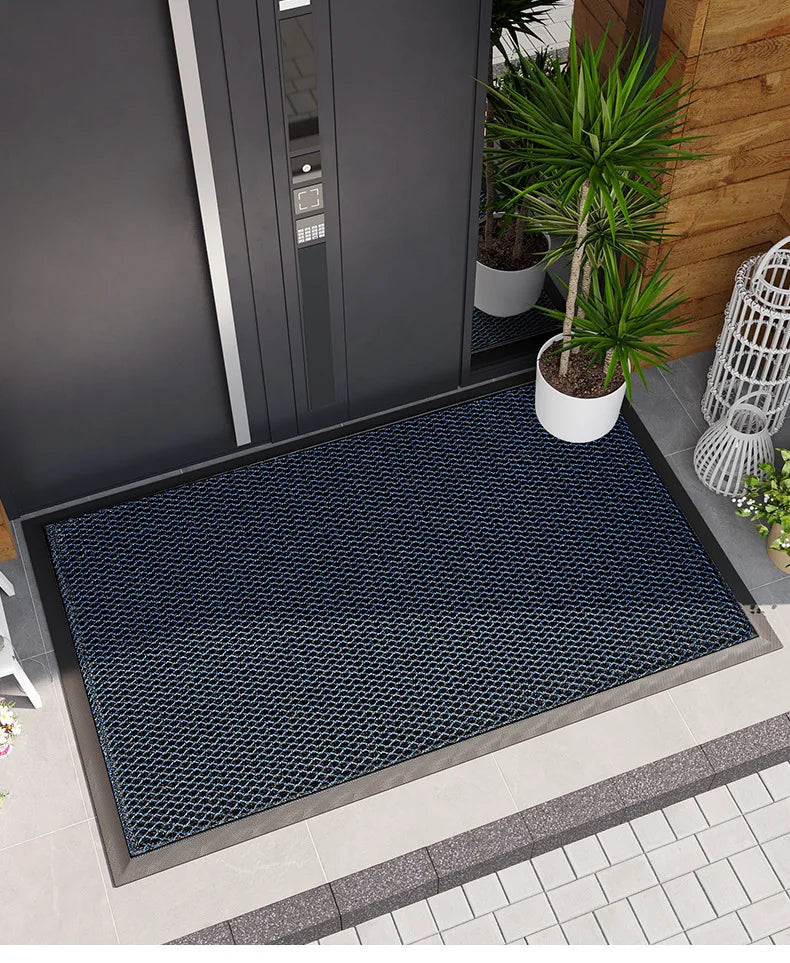 PVC Rubber Doormat Non-Slip Water-Resistant Elastic Mesh Welcome Mat for Indoor and Outdoor Use Easy To Clean Hand Wash Only