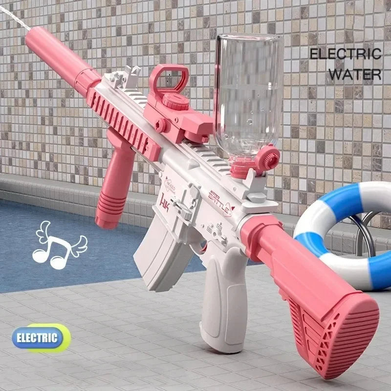 M416 Electric Water Guns Fully Automatic Shooting Game Beach Outdoor Entertainment Outdoor Beach Pool Gun Toys for Children Gift