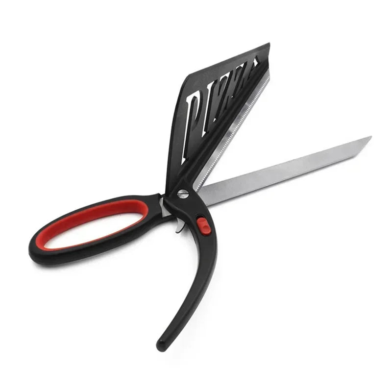 Pizza Scissors Knife Pizza Cutting Tool Stainless Steel Pizza Cutter Slicer Baking Tool Multi-Functional With Detachable Spatula