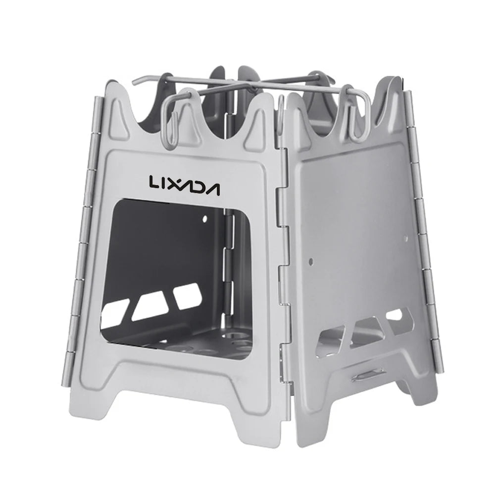 Outdoor Mini Fire Pits Foldable Stainless Steel Bonfire Stove Hinge Wood Burning Stove for Camping Hiking
