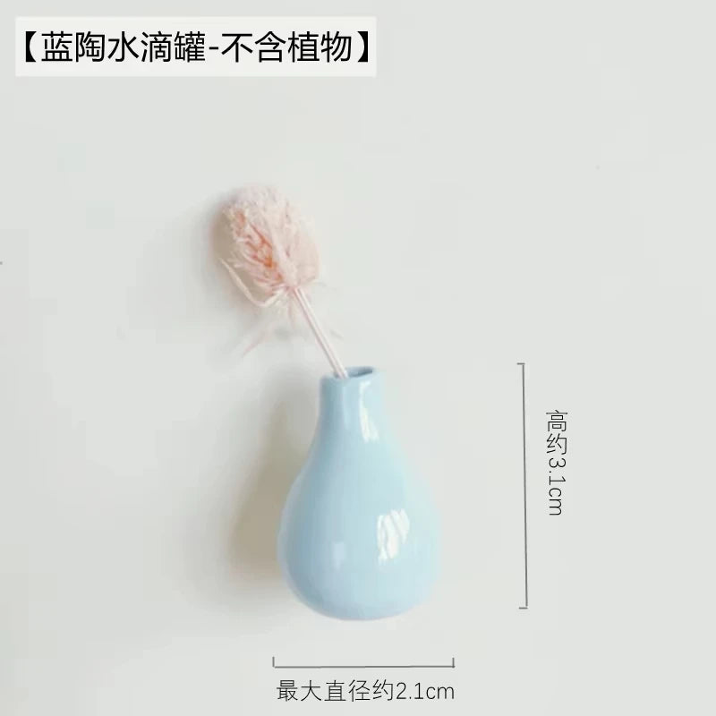 Cute Plant Vase Fridge Magnets, Diy Mini Ceramic Vase Fridge Magnets, Simulated Porcelain Bonsai Fridge Stickers