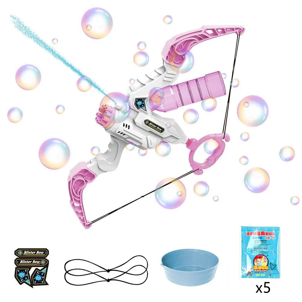 76/80/88 Holes Electric Rocket Bubble Gun With LED Gatling Blowing Soap Water Bow Bubble Machine Outdoor Toys For Children Gifts