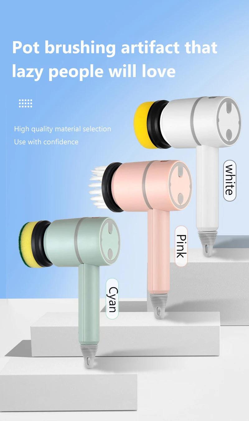 Dishwashing Brush Electric Cleaning Brush Automatic Wireless USB Rechargeable Professional Kitchen Bathtub Tile Cleaning Brushes