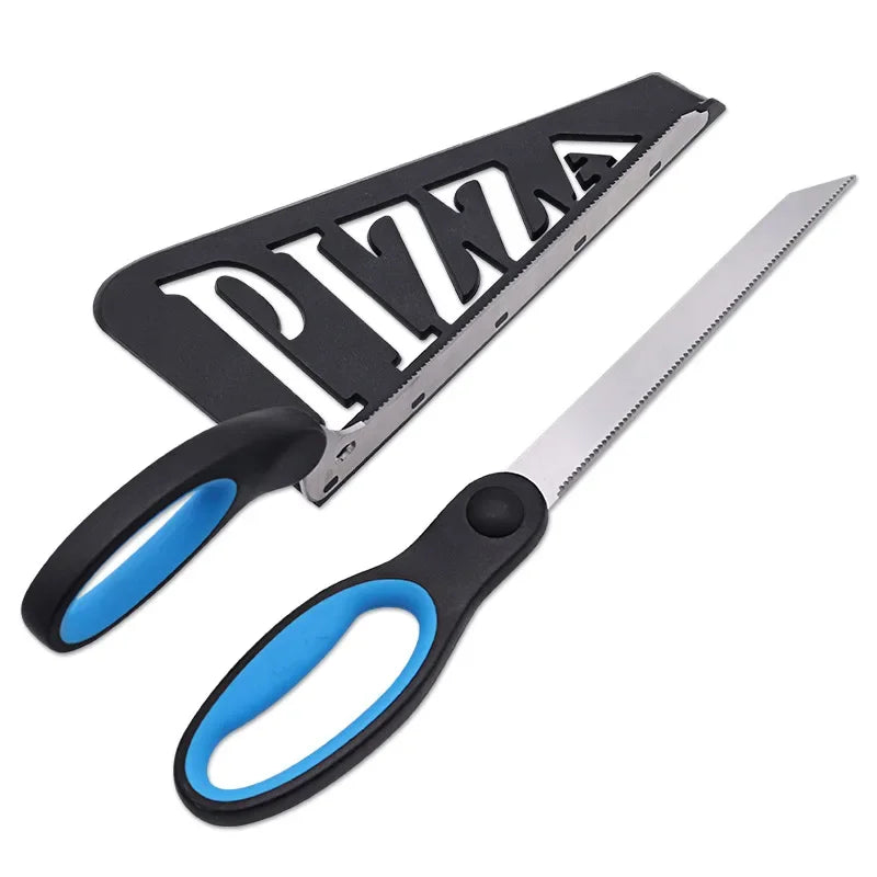 Pizza Scissors Knife Pizza Cutting Tool Stainless Steel Pizza Cutter Slicer Baking Tool Multi-Functional With Detachable Spatula