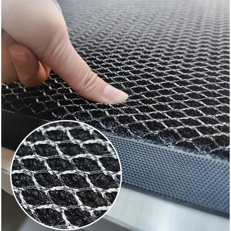 PVC Rubber Doormat Non-Slip Water-Resistant Elastic Mesh Welcome Mat for Indoor and Outdoor Use Easy To Clean Hand Wash Only