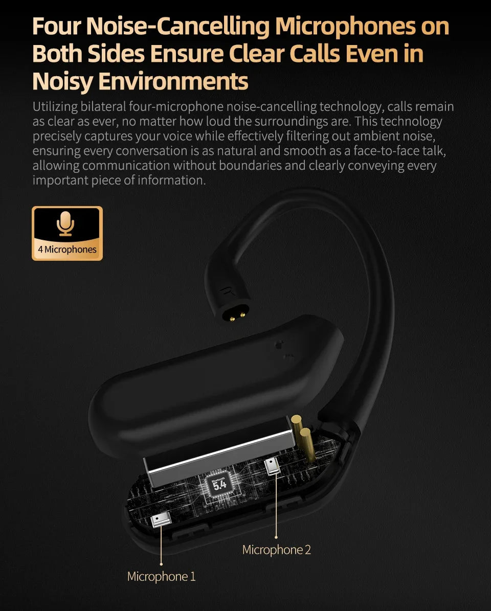 KZ AN01 HiFi Earphones Wireless Upgrade Cable Bluetooth 5.4 Low Latency Wired Earbuds Bluetooth Module For Castor ZAR ZSXPRO