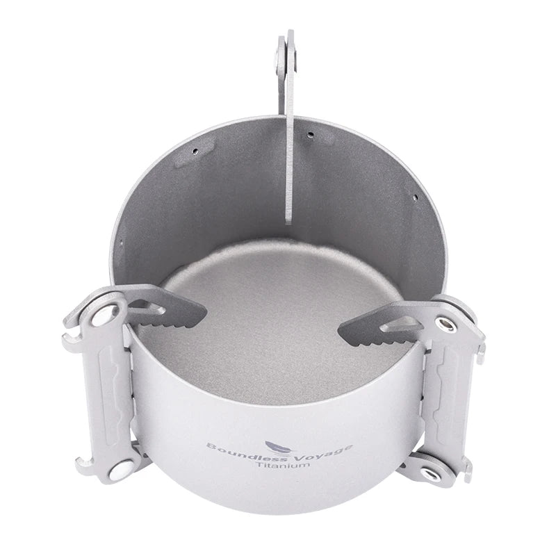 Boundless Voyage Outdoor Camping Alcohol Stove One-Piece Titanium Burners Foldable Stands Portable Travel Picnic Furnace