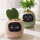 Smart Ai Flowerpots, 7 Smart Sensors, and Ai Chips Make Raising Plants Easy and Fun for Living Room,Plant-Free(Green)