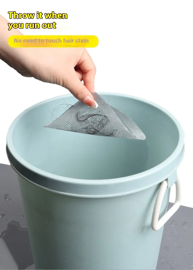 10pcs Disposable Shower Drain Hair Catcher Mesh Shower Drain Covers Floor Sink Strainer Filter Hair Stopper For Bathroom Kitchen