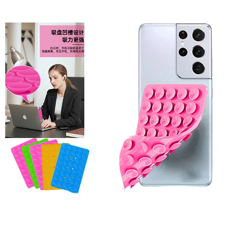 Sticky Grippy Suction Phone Case Mount Sillicon Adhesive Phone Accessory For IPhone And Android Hands-Free Fidget Toy