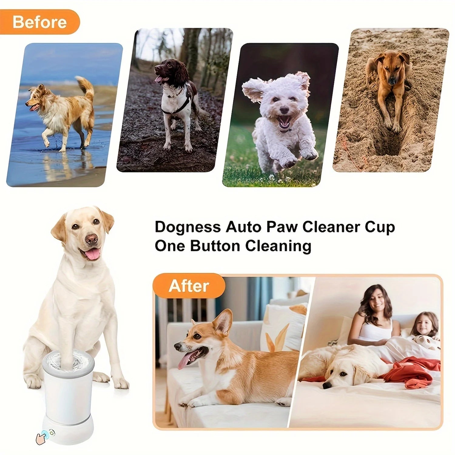 Pet paw cleaning cup paw cleaning artifact pet automatic foot washing cup cat and dog electric foot washer