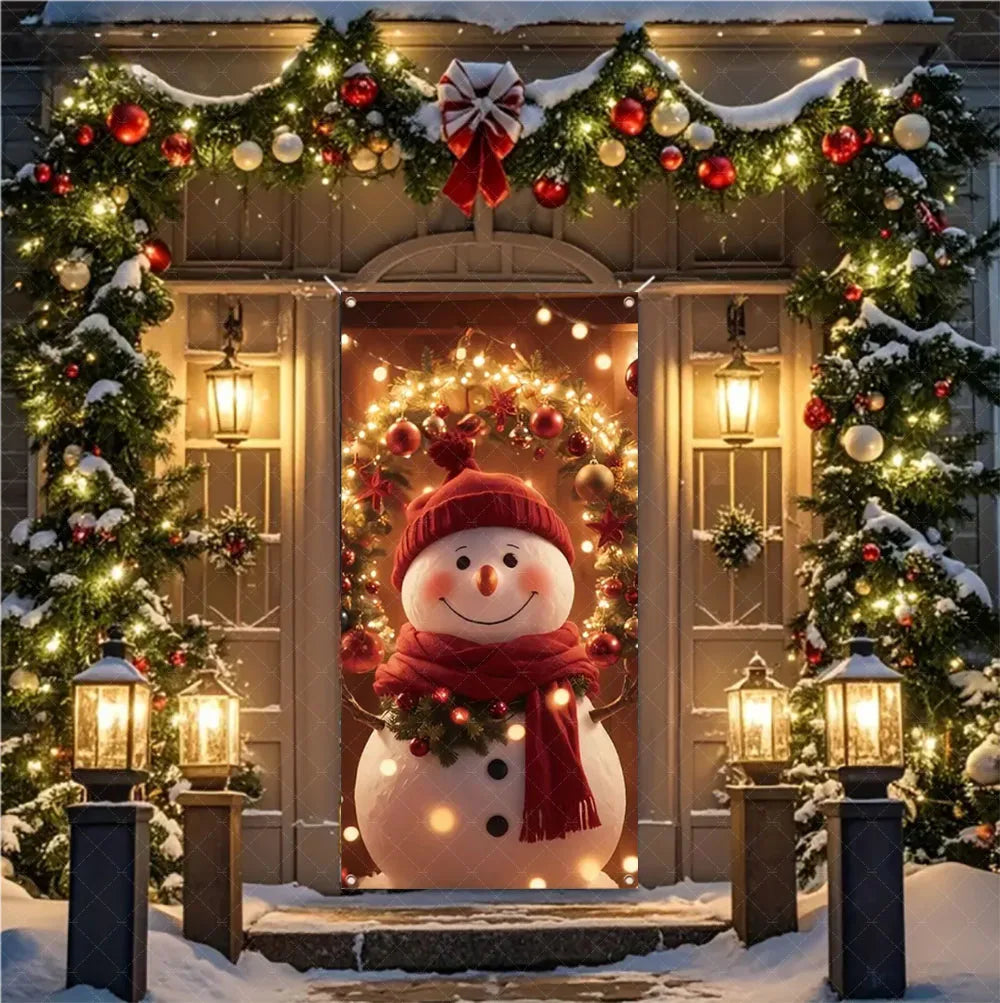 Christmas Hanging DoorBanner Antithetical Couplet Merry Christmas Party Decoration New Year 2026 Christmas Wall Banner Xmas Gift