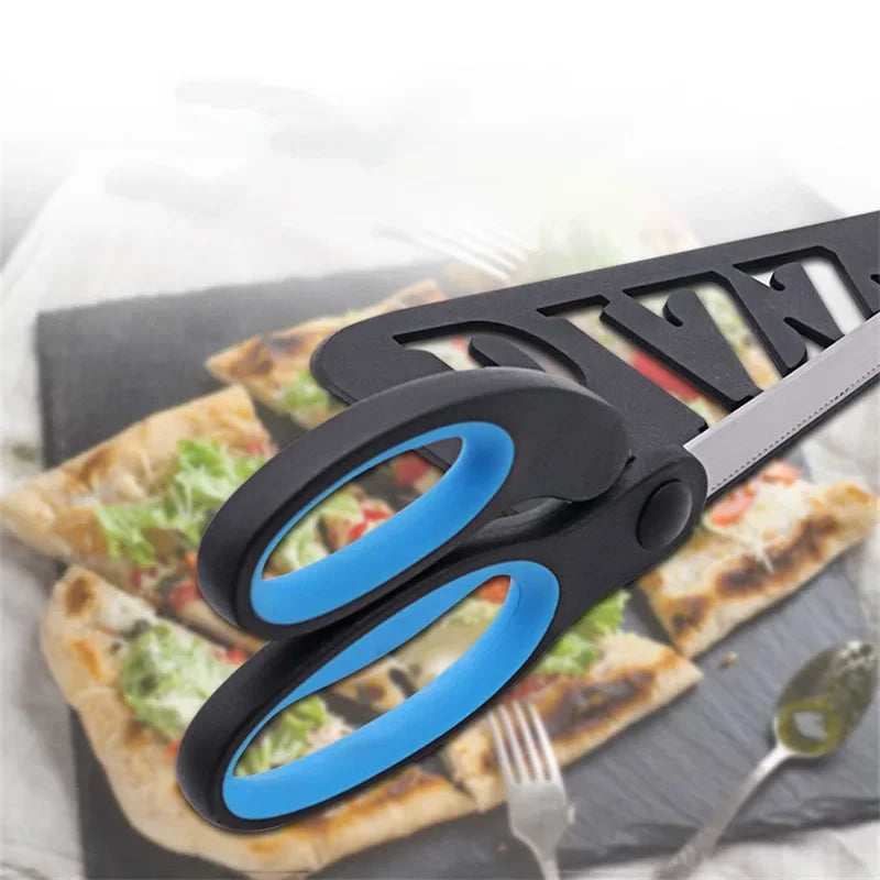 Pizza Scissors Knife Pizza Cutting Tool Stainless Steel Pizza Cutter Slicer Baking Tool Multi-Functional With Detachable Spatula
