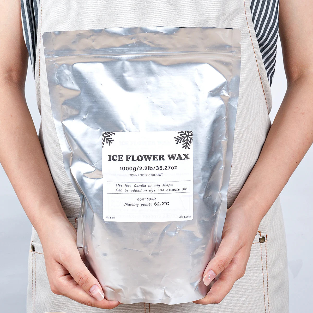 500g-1000g White Sand Wax Ice Flower Wax DIY Scented Candle Making Accessories Snowflake Wax Pearl Candles Sand Painting Tools