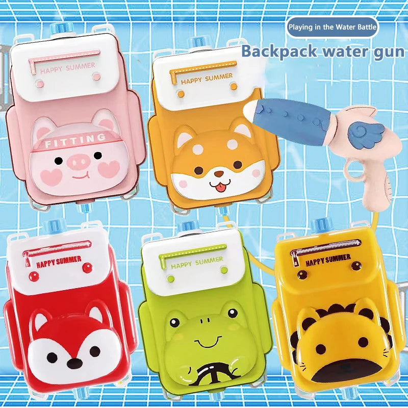 1 Piece Boy Girl Pressure Backpack Water Guns Baby Playing Water Outdoor Beach Toys For Children Summer Toy Water Gun