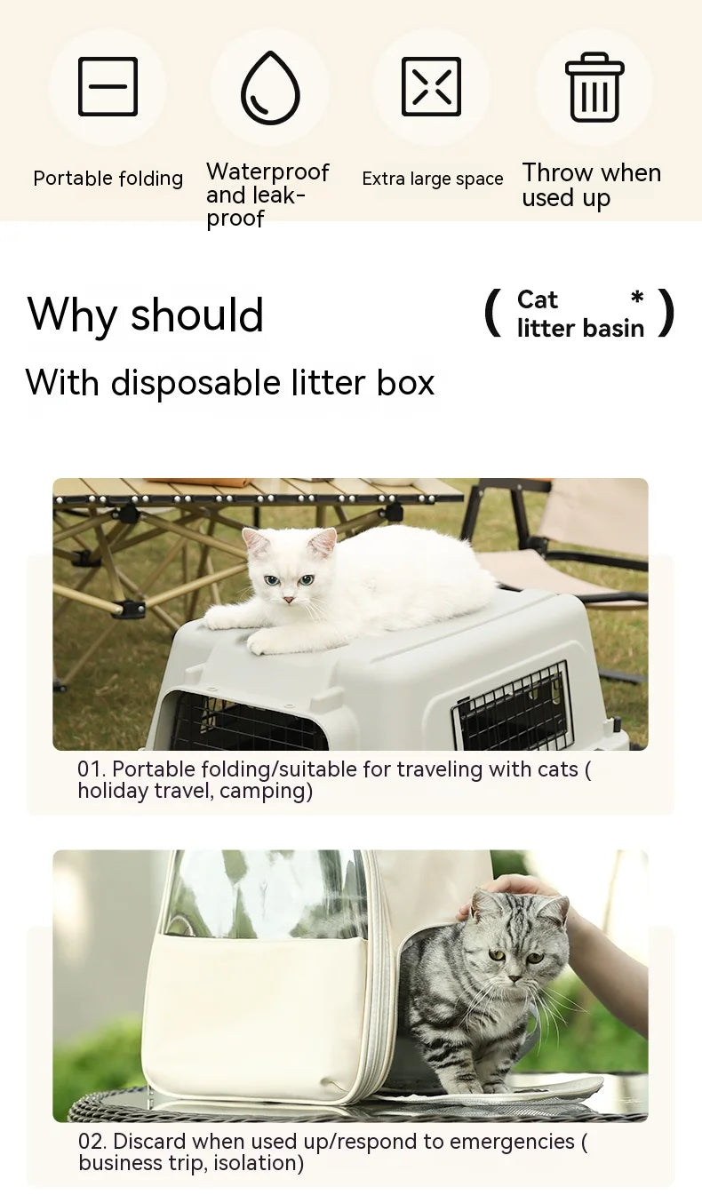 Disposable SemiEnclosed Cat Litter Box