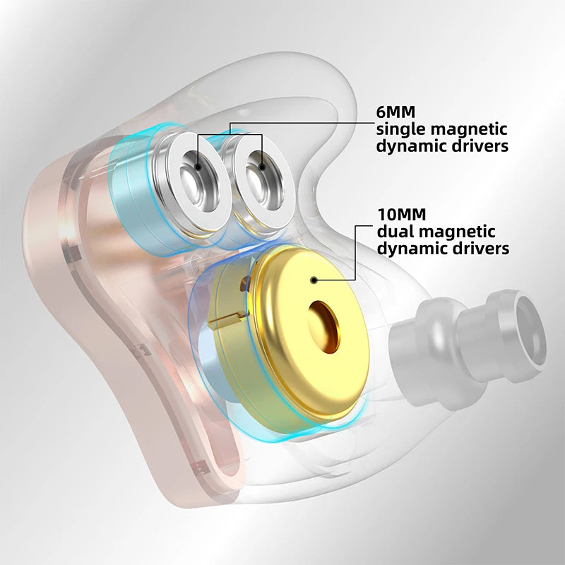 KZ × HBB DQ6S In-Ear Earphone HiFi Metal Headset Music Monitor Headphones ZEX PRO EDX PRO ZSX ZAX ZAS ZS10PRO CRA DQ6 EDS