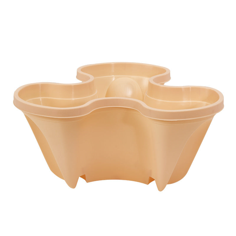 Stackable Multi-tiers Flower Pot with Wheel Vertical Non-slip Assorted Space-saving Planter Ventilated Flowerpot for Balcony